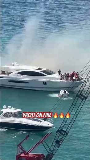 $1 MILLION Miami Yacht BURNED All The Way Down to the Waterline — Insane 305 Footage 🔥 #shorts