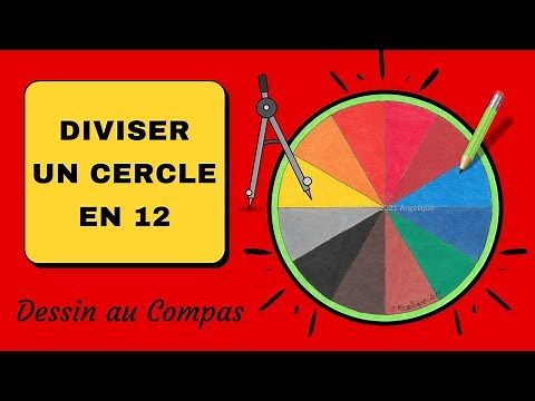 How to divide a circle into 12 equal parts using a compass