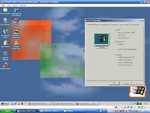 Windows 2000 Professional with SP4 on Oracle VM VirtualBox