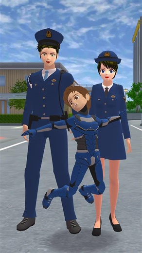 Transformasi polisi super keluarga Yuta👮🏻 #sakuraschoolsimulator #sakura #shorts #youtubeshorts