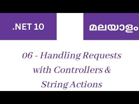 06 - Create Controllers | .NET 10 Malayalam Tutorial