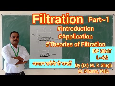 Filtration | Introduction I Applications I Theory of Filtration | Pharma Engineering | BP304T | L~32