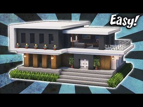 Minecraft: How To Build A Large Modern House Tutorial (#54)