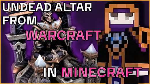 How to build Undead Altar in Minecraft from Warcraft? | Minecraft Buildings Tutorial | Undead Minecraft Map