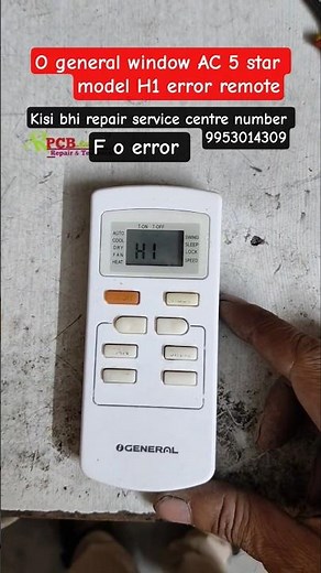 O GENERAL WINDOW AC 5 STAR ERROR O GENERAL WINDOW AC | H1 | H1 error | f o error | o general