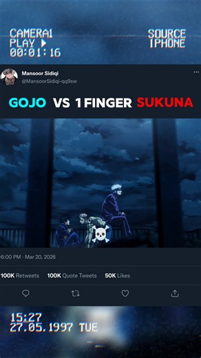 Gojo vs 1 finger Sukuna 🔥#jujutsukaisen#jjk