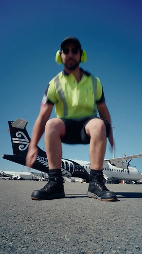 Ground crew take 'going above and beyond' quite literally 😏🛫 | Air New Zealand