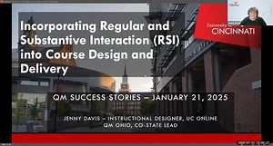 QMSS: Incorporating Regular and Substantive Interaction into Course Design and Delivery