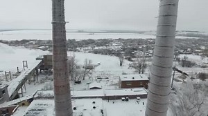 Pipe Plant Aerial View Footage Electric Power Plant Refinery Factory