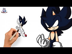 How To Draw Dark Sonic - Easy Tutorial