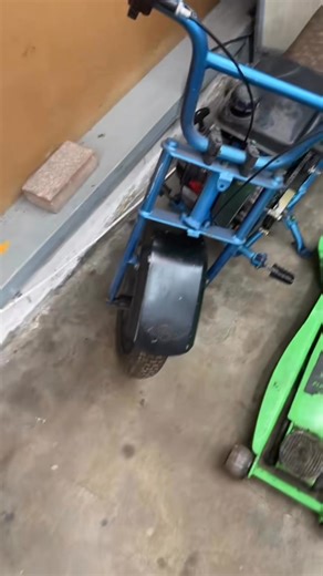 Painting the chopper from bare metal to a fresh custom finish. Prep work, primer, color, and clear coat—all done step by step. This paint job completely changes the look of the build. #fypシ #chopper #minibike | Prime Car Labs