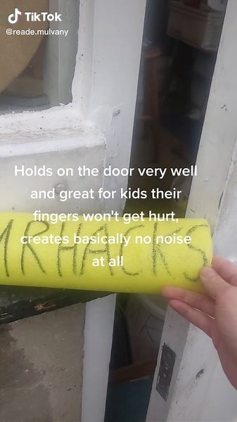 Stop Door Slamming with Pool Noodle Hack