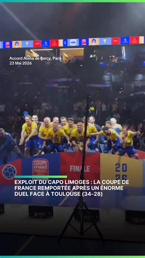 🟢HANDSOURD : le @capolimogeshb a réalisé un immense exploit ce samedi en remportant la première Coupe de France de son histoire face à Tolosa, tenant du titre 2024, au terme d’une finale spectaculaire (34-28). Dans un match très rythmé dès les premières minutes, les Limougeauds ont rapidement pris l’avantage grâce notamment à Abdallah Danial, auteur de 9 buts avant son carton rouge en seconde période. Malgré ce tournant important, le CAPO a su rester solide défensivement et garder son avance fa