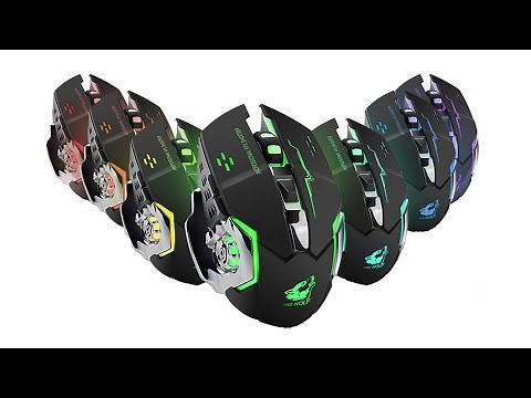 Wireless Gaming Mouse LED RGB Backlight USB Rechargeable FREE WOLF X8