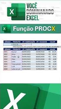 PROCX no Excel: Aprenda a Usar a Função Que Substitui o PROCV e PROCH!