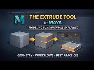 The Extrude Tool in Maya (Modeling Fundamentals Explained)