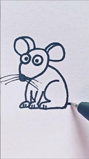 How to draw a rat 🐀 step by step easy drawing #drawing #art #tutorial.
