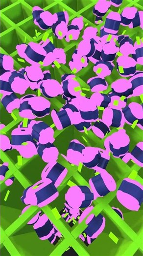 This amazing 3D particle simulation gets wild #physics #simulation #shorts