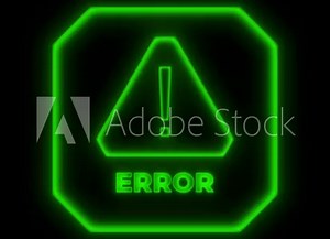 Triangle warning sign exclamation mark neon animated danger sign warning error triangle neon 4k looping