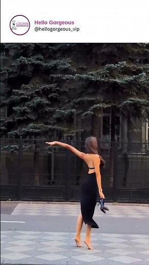 Pure confidence in motion 🖤 This black slit dress celebrates bold femininity and grace — powerful,