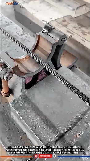 Innovation Technology Construction: Automated Steel Rope Machine, Strong & Efficient. #tech