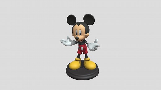 Mickey Mouse - Download Free 3D model by Videonow King (@videonowfan)