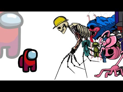 Mini Crewmate Kills Poppy Playtime All Boss Characters | Among Us