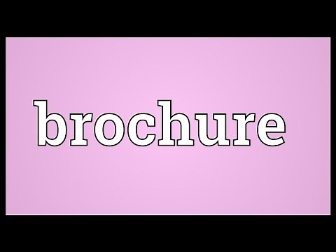 Brochure Meaning
