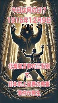今日は何の日？ 1915年12月9日、北海道苫前村三毛別で、日本史上最悪の熊害事件 が発生 #歴史 #history #熊