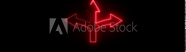 Three-way direction arrow sign animation. road direction, moving arrow three arrow direction animation. traffic way Three- Way Fork in the Road Arrow,Neon Alternative Icon animation.Road direction.4k