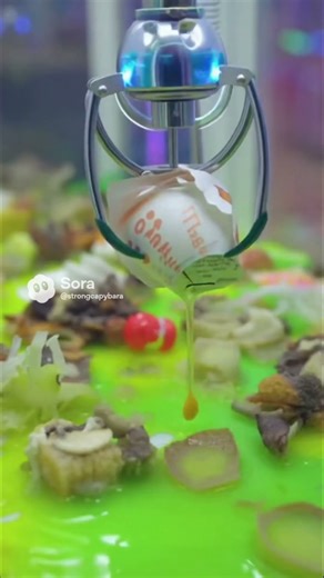 Eco UFO Catcher Cleans Up Food Waste ♻️ #clawmachine #recycling #ufocatchers