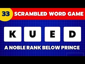 Scrambled Word Quiz Game # 33 - Unscramble The 4 Letters Jumbled Words - Anagram Solver
