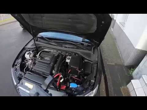 PKW Starthilfe: Batterie überbrücken KFZ Starthilfe geben mit Power Pack Powerbank Audi A3 Anleitung