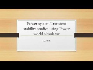 Power world simulator for transient stability studies in power systems - part 1