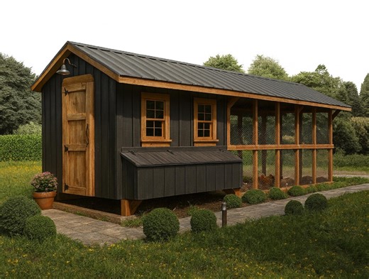 Chicken Coop Plans | 8x8 Walk-in Design   8x16 Run | DIY Backyard PDF - Etsy