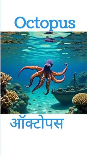 Octopus 🐙 | Amazing Sea Creature | Octopus Facts in Hindi & English #shorts