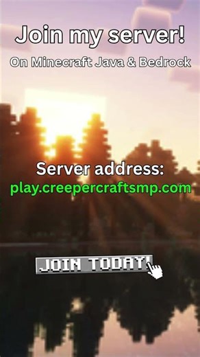 Join my Minecraft server! #minecraft #java #bedrock #minecraftserver #minecraftrealms #smp
