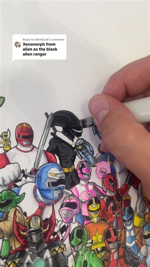 Replying to @OG4OLLIE Xenomorph as the Black Alien Ranger! #xenomorph #alien #alienrsngers #powerrangers