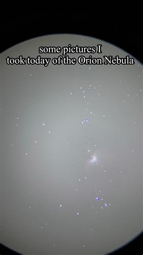 Pictures I took of the Orion Nebula with my celestron 20x80#orionnebula #celestron #jupiter
