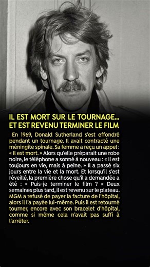 IL EST MORT SUR LE TOURNAGE… ET EST REVENU TERMINER LE FILM