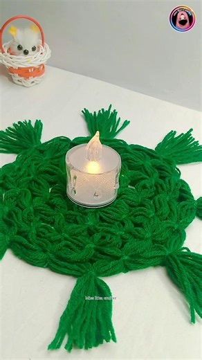 DIY Yarn Table Mat 😱 | #shorts #diy #youtubeshorts