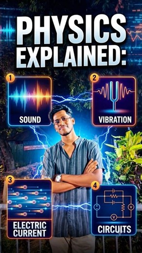Sound, Vibrations & Electric Circuits Explained ⚡🔊 | Physics Made Easy #Shorts
