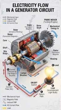 How Electricity Flows in a Generator Circuit? ⚡ | Generator Working Explained