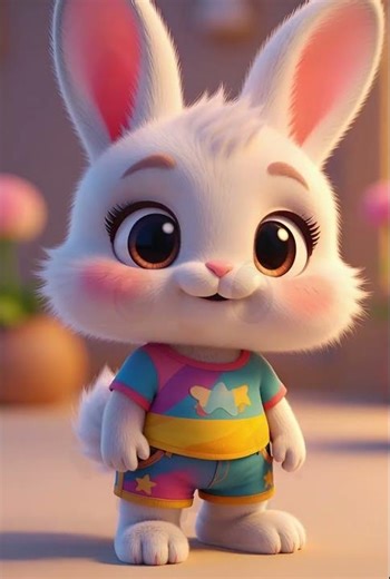 Cute little rabbit boy | kawaii cartoon character | adorable bunny animation #shorts #3danimation
