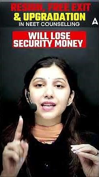 What is Resign, Free Exit & Upgradation in NEET Counselling? Explained by Arshpreet Kaur!