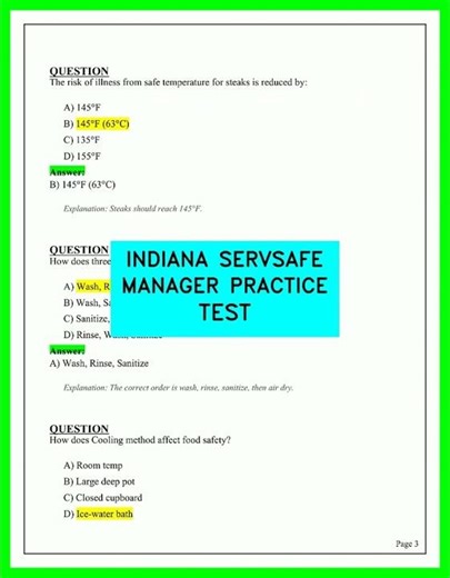 2026 Indiana ServSafe Manager Practice Test | Real Exam Questions for Food Safety Success