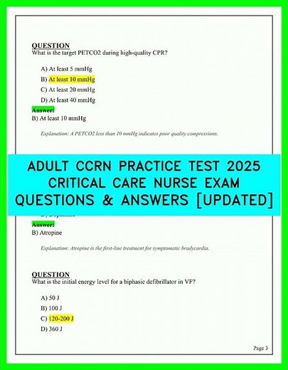 2026 Adult CCRN Practice Test: Critical Care Nursing Exam Questions and Detailed Rationales