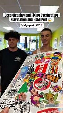 His PlayStation was Ruined with Stickers 🫣😭 #shorts #moneytalkswireless #asmr #deepcleaning