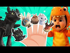 Dragon Finger Family (How To Train Your Dragon) | Nursery Rhymes | DoReMi Kids Songs