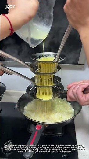 "Genius Egg Trick! Triple Sieve Method Makes Fluffiest Fried Eggs"